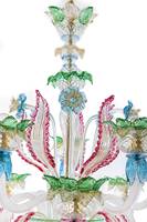 Lustre enchanteur et gracieux, fabriqué à la main à partir d'éléments en verre de Murano multicolores, pour la maison, le salon