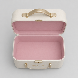 Caja de recuerdo para bebé de cartón y tela de lino crema reutilizable de alta gama, embalaje de papel rígido vacío para regalo de recién nacido, ropa de bebé - Product Image 4
