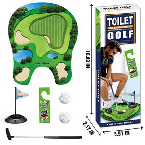 Meilleures ventes transfrontalières Mini ensemble <span class=keywords><strong>de</strong></span> toilettes <span class=keywords><strong>de</strong></span> <span class=keywords><strong>golf</strong></span> en PVC, jouet <span class=keywords><strong>de</strong></span> divertissement et <span class=keywords><strong>de</strong></span> sport, 15.5x5.5x39CM, Usine - Product Image 2