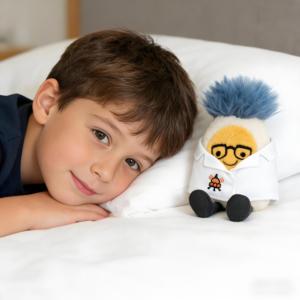 Jelly Cat Amuseables Peluche a Forma di Scienziato con Abito da Uovo Sotto Cotto, Giocattoli Morbidi a Tema Cibo, Piccole Bambole, Regalo Perfetto per Compleanni e Festività - Product Image 6