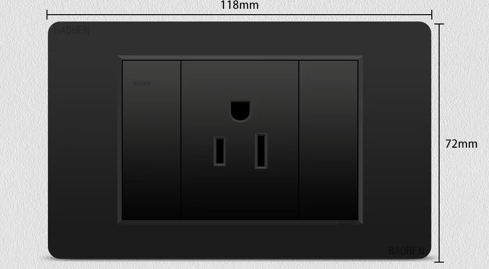 15A 3-hole socket
