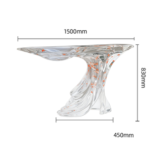 Jingyue Tùy Chỉnh Trong Suốt Đồ Nội Thất Sang Trọng Nhựa Pha Lê Bên Bàn Ghế Thủ Công Cho Phòng Khách, Khách Sạn, Câu Lạc Bộ - Product Image 4