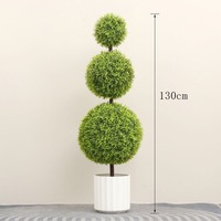 Árbol Topiario Artificial de Boj de Tres Esferas para Decoración de Interiores y Exteriores, Oficina, Bodas, Hogar, Planta Artificial