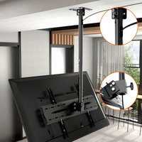 Soporte de Techo Abatible para TV Zeno, Ajustable en Altura de 32-80 Pulgadas, Soporte de Acero Laminado en Frío para Monitor/TV T6905L