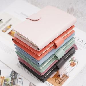 Carnet A6 en cuir PU à pages fixes rechargeables avec motif litchi, couverture de classeur de poche haut de gamme uniquement - Product Image 3