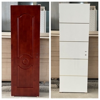 Porte intérieure moderne en bois massif, double, design simple, vente en gros
