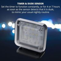 Lampe de simulation de lumière LED anti-effraction à 4 modes Capteur de crépuscule Protection contre le cambriolage Minuterie Sécurité à domicile avec matériau plastique
