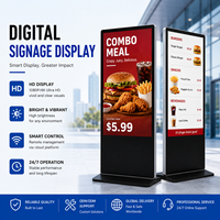 Pantallas de Señalización Digital LCD Táctiles 2K 4K para Publicidad en Tiendas Minoristas, Kiosco de Animación con Soporte de Pie para Elevador