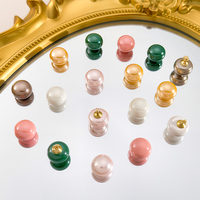 Perles en plastique ABS multicolores à trou unique en forme de bouton, accessoires pour la fabrication de bijoux, de colliers et de bracelets.