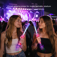 Bâtons lumineux LED à fibres optiques pour les fêtes, avec boule de projection, pour Halloween, Noël, et les fêtes à domicile (vente en gros)