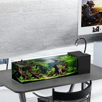 Aquarium en verre super blanc, grand réservoir écologique pour salon, bureau, cloison ou hôtel