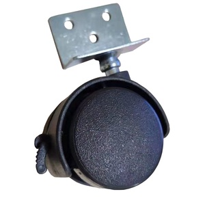 40mm Lado de montaje de Nylon negro muebles cuna ruedas - Product Image 1