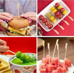 Tusuk sate dayung tepo bambu dengan Logo kustom untuk presentasi makanan dan pencitraan ramah lingkungan - Product Image 4