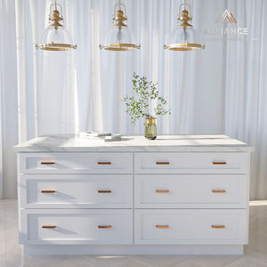 New Jersey <b>Wooden</b> 3 Drawer Base <b>Cabinet</b> | Reliable Supply For Construction Project | Modern Bright White Shaker Kitchen <b>Cabinets</b> - Product Image 1