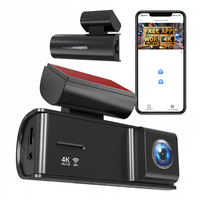 Mini caméra de tableau de bord WIFI 2K, objectif unique, angle de 170°, capteur G, enregistreur vidéo GPS WDR HDR, DVR de voiture, alimentation USB, 512G