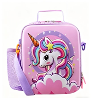 Valise à roulettes mini pour enfants, valise rigide à motif de dessin animé avec sac à lunch, valise de voyage portable pour tout-petits, voyage en plein air