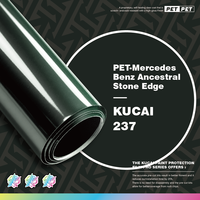Rouleau de film de protection de voiture en vinyle PET de haute qualité 1,52x17M, effet pierre ancestrale changeant de couleur, super brillant, film de protection de voiture en cristal