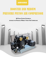 Compresseur d'air à piston à faible bruit, refroidi par air, refroidi par eau, moyenne pression, haute pression, 11KW, 15HP, 40Bar, 30Bar