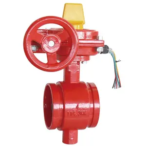 FM UL Fire Protection System Fire Sprinkler System Fire Fighting Pipes DI Tamper Switch Grooved Butterfly Valves