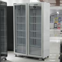 Équipement de réfrigération commerciale à double porte, réfrigérateur à porte vitrée, congélateurs et refroidisseurs verticaux pour supermarchés