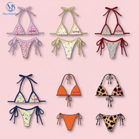 Baju Renang Bikini Pantai Wanita Berkualitas Tinggi dengan Cetak Digital, Logo Cetak Sesuai Pesanan, Bahan Daur Ulang