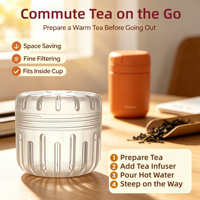 Infusor de Chá de Plástico Versátil em Forma de Bola Compatível com a Maioria das Canecas e Copos Reutilizável e Portátil para Chás Verde, Preto e Oolong