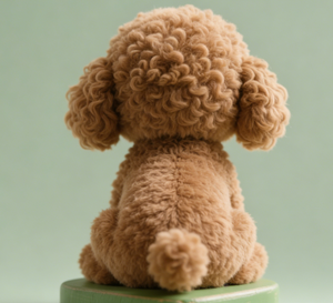 Peluche réaliste Caniche Brun, Chien en Peluche Doux avec Rembourrage en Coton pour Anniversaire d'Enfants, Soulagement de l'Anxiété et Compagnon Doux pour les Amoureux des Animaux - Product Image 4