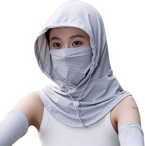 หมวกคลุมหน้ากันรังสี UV หมวกคลุมศีรษะแบบเต็มศีรษะระบายอากาศได้ดีหมวกตกปลาสำหรับขี่จักรยานเล่นสกี - Product Image 2