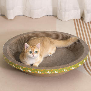 Tempat Tidur Kucing Minimalis dari Kertas Bergelombang, Tahan Lama, Anti Rusak, Tidak Rontok, Ukuran Ekstra Besar - Product Image 1