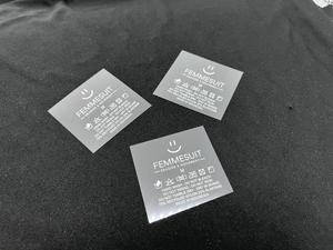 Silicone có thể giặt bền phản xạ truyền nhiệt quần áo nhãn gấp cổ chăm sóc hướng dẫn rửa thẻ phụ kiện may mặc - Product Image 3