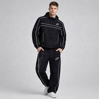 Ensemble de veste coupe-vent imperméable en tissu mesh personnalisé CHIDAOREN avec doublure en tissu mesh, pantalon de jogging 2 pièces, imprimé réfléchissant, survêtement pour homme