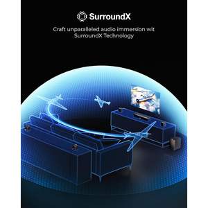 Barre de son Ultima 7.1 canaux avec système de son surround pour TV, 4 haut-parleurs pour home cinéma filaire et utilisation en soirée - Product Image 3