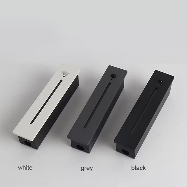 Luz Led Sensor Rectangular Aluminum 3W Frosted White/Black/Grey Recessed Stair Light Wall Lamp Step Light Dimmable