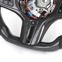 Setir Kemudi Serat Karbon LED Berpemanas Khusus untuk BMW G01 G02 G05 G06 G20 G22 G26 G27 G30 M3 G80 G82 F97
