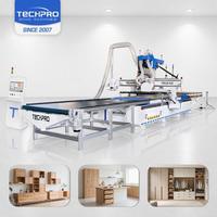 Machine de découpe CNC à emboîtement automatique avec fonction de changement d'outils automatique pour le travail du bois