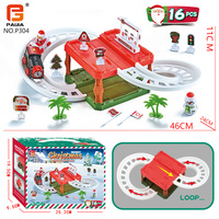 Train électrique de Noël avec circuit de voitures, jouets pour enfants, ensemble de construction de voies ferrées avec figurines