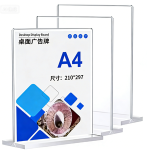 8.5x11 Acrylic Sign Holder Slant Back Sign Holder for US Size Paper 8.5 X 11 Inches - Product Image 6