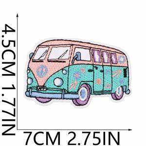 Waves Embroidery Nonwoven Felt Polyester Thread Cloth Patch Ironing Rainbow Computer Label Clothes Decoration Car Badge Hat - Product Image 3