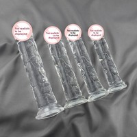Dildo de simulation, dispositif de masturbation pour femmes, taille extra-large, pénis transparent, jouet sexuel pour adultes