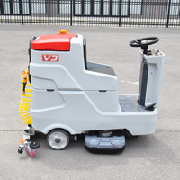 Machine de nettoyage de sols commerciale homologuée CE, 650W (brosse) et 800W (motorisation), pour centres commerciaux