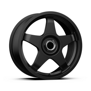 Jantes en alliage chicane style course années 90, élégantes, à rayons évasés, avec large espace pour étriers de frein, Noir/Argent/Blanc, compatibles VW Subaru <span class=keywords><strong>Ford</strong></span> Mustang - Product Image 1