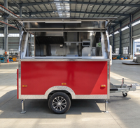 Camion de restauration mobile en acier inoxydable au design tendance, cuisine complète, résistant à la rouille, montage facile, personnalisable pour l'extérieur