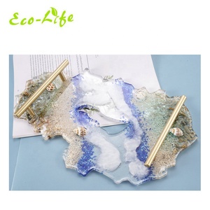Gran tamaño de forma Irregular DIY <span class=keywords><strong>epoxi</strong></span> bandeja molde Molde de <span class=keywords><strong>resina</strong></span> molde <span class=keywords><strong>para</strong></span> <span class=keywords><strong>Resina</strong></span> placa - Product Image 3