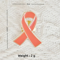 Broche de soutien au cancer du sein en forme de ruban coloré, épinglette en émail métallique, accessoires de charité pour femmes