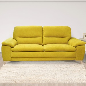 Divano a 3 Posti Modulare BOSTON IN TESSUTO GIALLO - Product Image 1