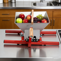 Presse à pommes manuelle traditionnelle en bois avec broyeur en acier inoxydable pour la fabrication artisanale de cidre