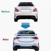Kit carrosserie pour Mercedes Classe C W205 2015-2021, mise à niveau au style W206, pare-chocs avant et arrière, rétroviseurs, kit de modernisation des feux
