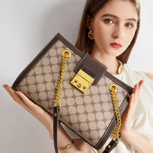 批发奢华女式大容量多功能手提包拉链闭合女士PU手提包 - Product Image 3
