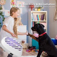 Trampa para moscas UV portátil para interiores, luz para insectos, ABS, antiinsectos, enchufe eléctrico para Control de plagas, lámpara para matar moscas de estado sólido