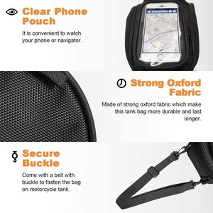 Valise à huile pour moto Équipement de voyage Réservoir à essence pour moto Sac magnétique avec fenêtre transparente - Product Image 5